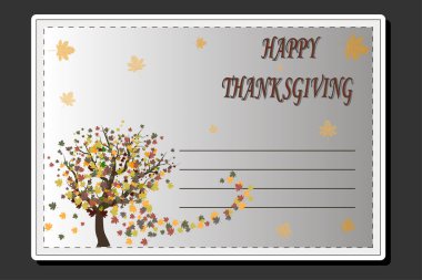 Yıllık Şükran Günü kutlamaları temasında güzel bir renk çizimi