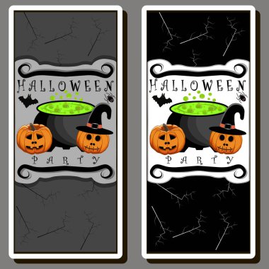 Turuncu balkabaklarıyla Cadılar Bayramı 'nı kutlamak için tema etiketi.