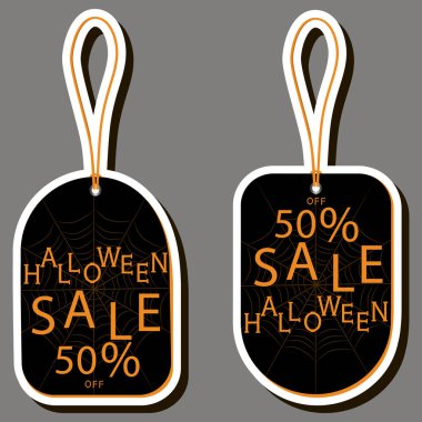 Turuncu balkabaklarıyla Cadılar Bayramı 'nı kutlamak için tema etiketi.