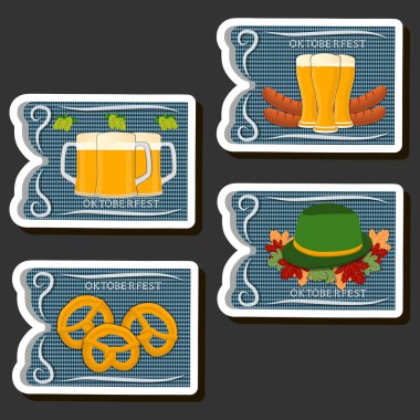 Geleneksel Oktoberfest bayramını kutlamak için güzel bir renk çizimi