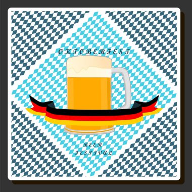 Geleneksel Oktoberfest bayramını kutlamak için güzel bir renk çizimi