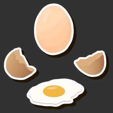 Tema üzerine resim. Lezzetli ev yapımı. Çeşitli malzemelerden oluşan çeşitli yumurtalar.