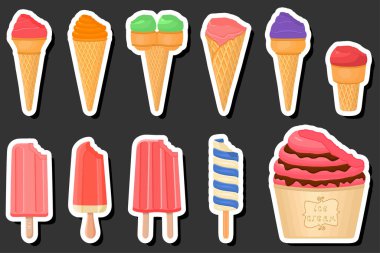 Tema üzerine resim. Dondurmalı dondurma. Külahta farklı tipler. Dondurma külahta lezzetli buzlu gözleme, dondurma külahta buzlu dondurma.