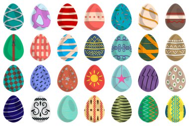 Temalı bayram kutlaması üzerine resim. Renkli parlak yumurtalarla avlanan, farklı Paskalya yumurtalarını avlayan, avlanan, güzel Paskalya yumurtaları hazırlayan, soyut arka planda ana aksesuarlardır.