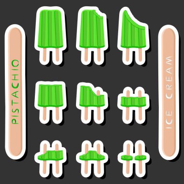 Büyük renkli setler değişik malzemelerden oluşan doğal tatlı dondurmaları, çeşitli şekillerde dondurmalar, mönüden organik gıdalara kadar çeşitli şekillerde dizayn edilmiş dondurmalar, dondurma koleksiyonu tatlı bir yemektir.