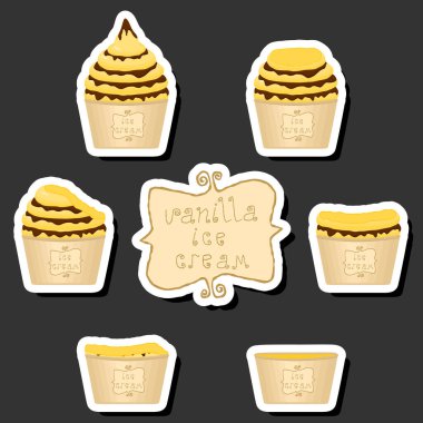 Büyük renkli setler değişik malzemelerden oluşan doğal tatlı dondurmaları, çeşitli şekillerde dondurmalar, mönüden organik gıdalara kadar çeşitli şekillerde dizayn edilmiş dondurmalar, dondurma koleksiyonu tatlı bir yemektir.