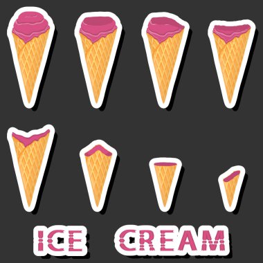 Büyük renkli setler değişik malzemelerden oluşan doğal tatlı dondurmaları, çeşitli şekillerde dondurmalar, mönüden organik gıdalara kadar çeşitli şekillerde dizayn edilmiş dondurmalar, dondurma koleksiyonu tatlı bir yemektir.