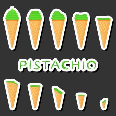 Büyük renkli setler değişik malzemelerden oluşan doğal tatlı dondurmaları, çeşitli şekillerde dondurmalar, mönüden organik gıdalara kadar çeşitli şekillerde dizayn edilmiş dondurmalar, dondurma koleksiyonu tatlı bir yemektir.