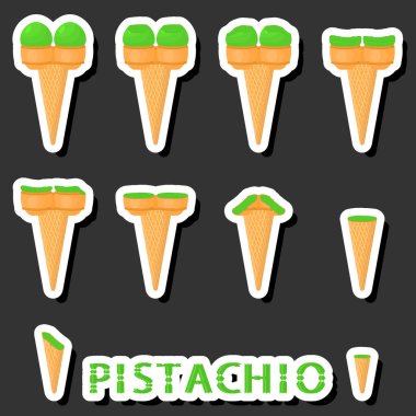 Büyük renkli setler değişik malzemelerden oluşan doğal tatlı dondurmaları, çeşitli şekillerde dondurmalar, mönüden organik gıdalara kadar çeşitli şekillerde dizayn edilmiş dondurmalar, dondurma koleksiyonu tatlı bir yemektir.