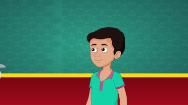 Bir çocuk müzede yürür ve aniden bir heykele çarpar..