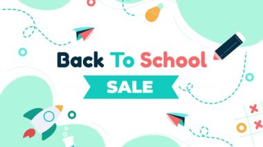 Okula Dönüş 'ün 2D animasyonu. Animasyon. Hadi okula gidelim..