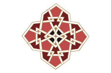 İslami Döşeme Tasarımının Vektör İllüstrasyonu