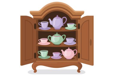 beyaz arkaplan ile kabin vektör tasarımı