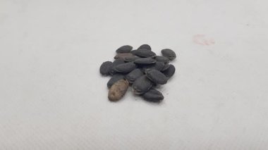 Sade kahve çekirdekleri yığınının yakın çekimi.