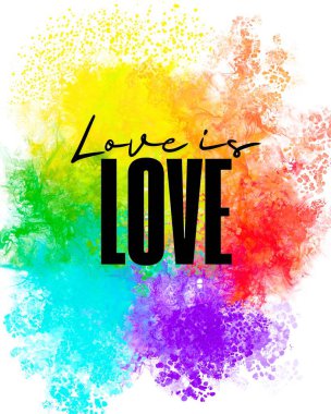 Aşk Aşktır - Gurur LGBTQIA + Renkli Patlama, Bu tasarım LGBTQIA + topluluğunu ve Gurur 'u kutlar, çeşitlilik, eşitlik ve herkes için aşk değerlerini vurgular. Onur etkinlikleri için mükemmel ya da kabul ve kapsama kutlamaları için.. 
