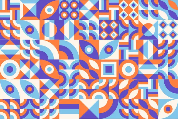 Basit geometrik şekiller, yaratıcı arkaplan renkli, vektör illüstrasyonu