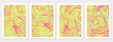 Soyut renkli örtülü arka plan koleksiyonu. Poster, web, iniş, sayfa, kapak, reklam, selamlama, kart, promosyon için yaratıcı illüstrasyon.