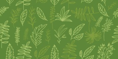 Yapraklı kusursuz desen soyut çiçek arkaplanı, el çizimi çizimi rengi.