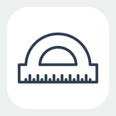 Siyah çizgi biçiminde cetvel simgesi