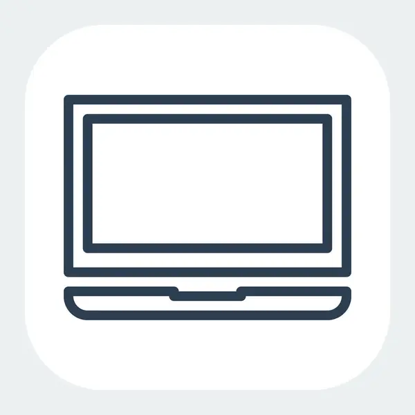 dizüstü bilgisayar simgesi siyah çizgi biçiminde