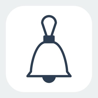 handbell simgesi doldurulmuş siyah biçim