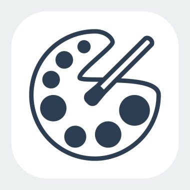 palet simgesi doldurulmuş siyah biçim