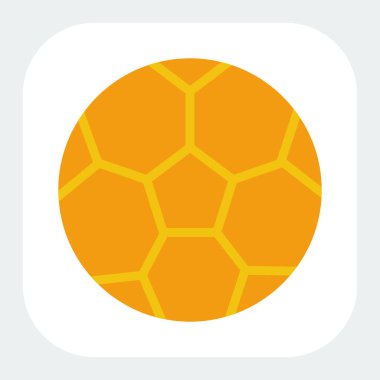 Düz renkli futbol topu simgesi