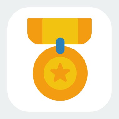 Düz renk şeklinde madalya simgesi