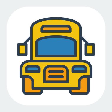 doldurulmuş renk biçiminde bus simgesi