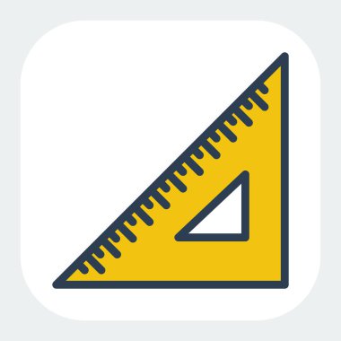 Dolu renk biçiminde cetvel simgesi