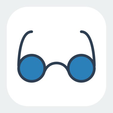 gözlük simgesi doldurulmuş renk biçimi