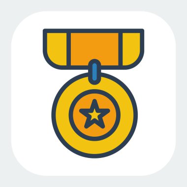 Doldurulmuş renk biçiminde madalya simgesi