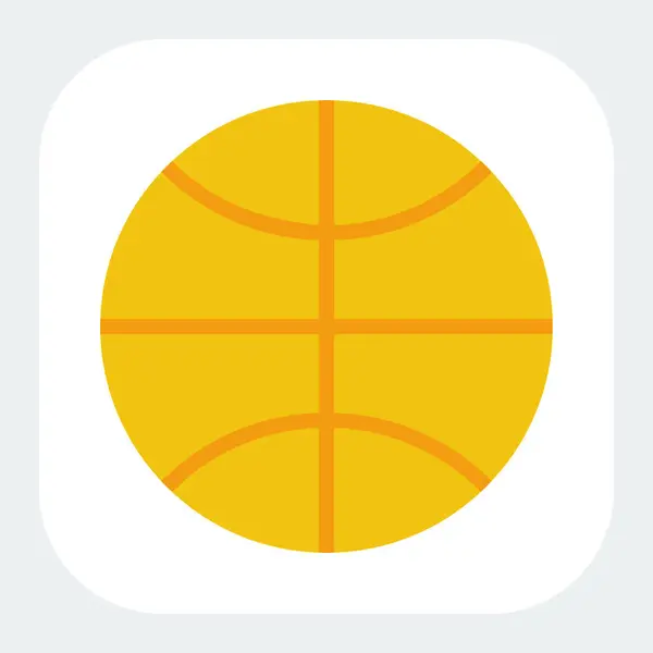 Düz renkli basketbol simgesi