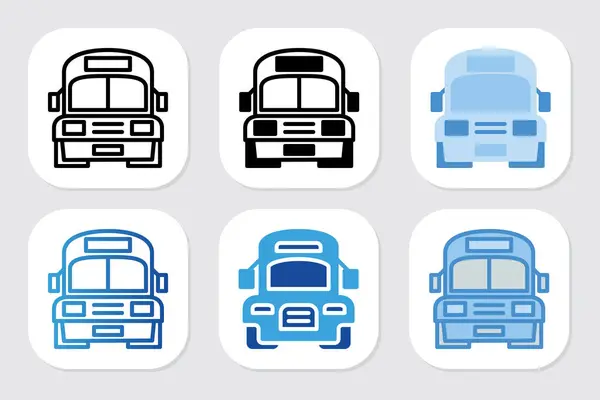 altı farklı biçime sahip bus simgesi