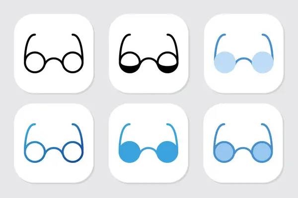 Altı farklı biçime sahip gözlük simgesi