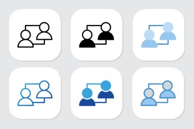 Çeşitli tasarım biçimlerine sahip arkadaş simgeleri