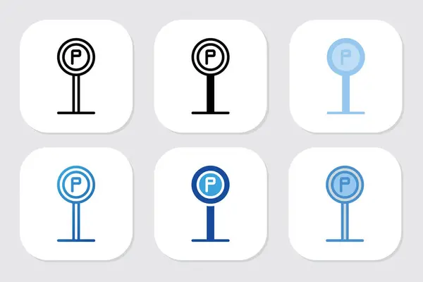 Çeşitli tasarım biçimlerine sahip park simgeleri