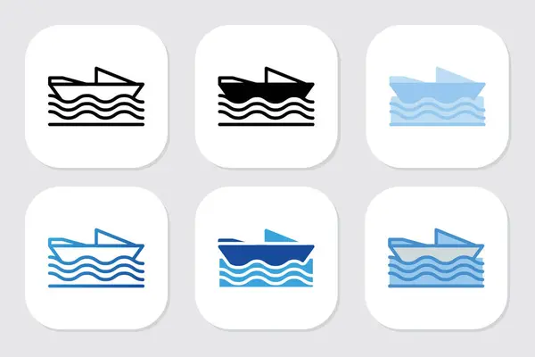 Çeşitli tasarım biçimlerine sahip tekne simgeleri