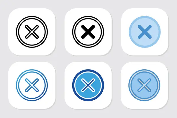 Çeşitli tasarım biçimlerine sahip simgeleri iptal et