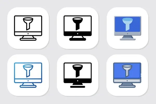 Çeşitli tasarım biçimlerine sahip süzgeç simgeleri