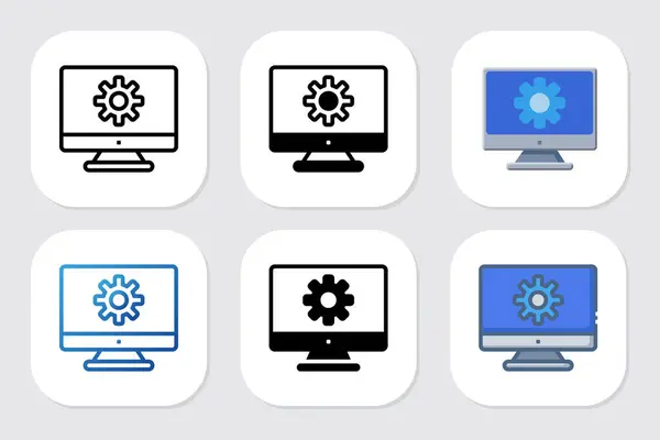 Çeşitli tasarım biçimlerine sahip dişli simgeleri