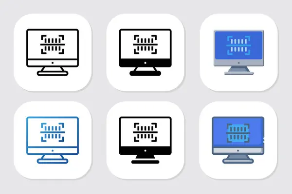 Çeşitli tasarım biçimlerine sahip qr kod simgeleri