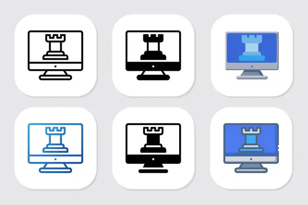 Çeşitli tasarım biçimlerine sahip strateji simgeleri