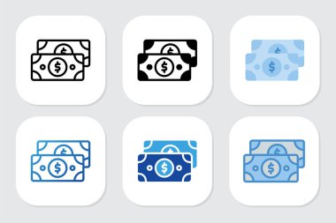 para simgeleri çeşitli tasarım biçimlerinde