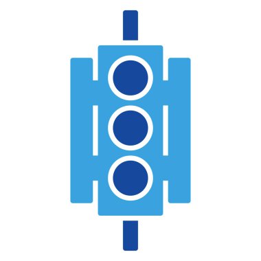 Trafik lambası simgesi veya logo illüstrasyon kabartma biçimi