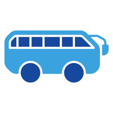 Otobüs simgesi ya da logo illüstrasyon şekli