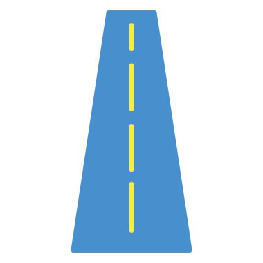 Yol simgesi veya logo resimleme düz renk