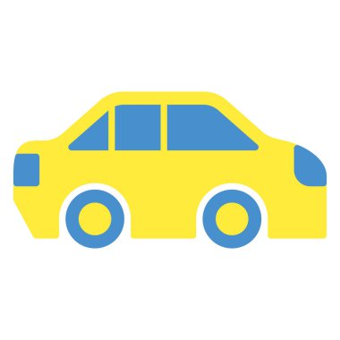 Araba simgesi veya logo resimleme düz renk