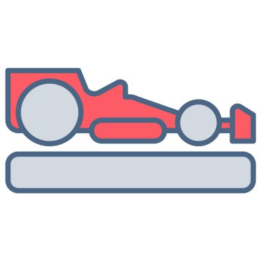 Araba simgesi ya da logo illüstrasyonu renk biçimi