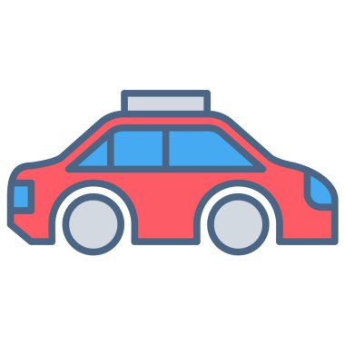 Araba simgesi ya da logo illüstrasyonu renk biçimi